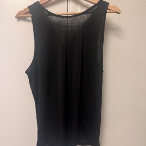 Lululemon Black Draped Back Tank Size 12